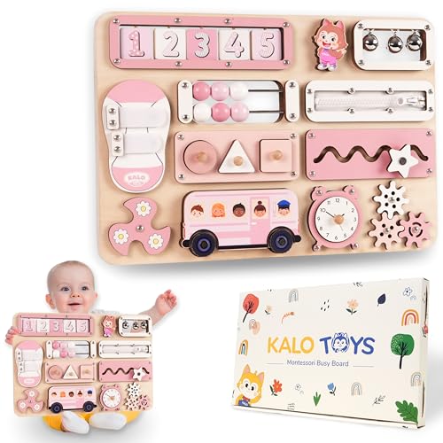Large Busy Board Montessori Toys for 1 2 3 Year Old - Sensory Toys for Toddlers 1-3 - Fine Motor Skills & Early Learning - Montessori Gift for Boys & Girls - Travel-Friendly & Safe