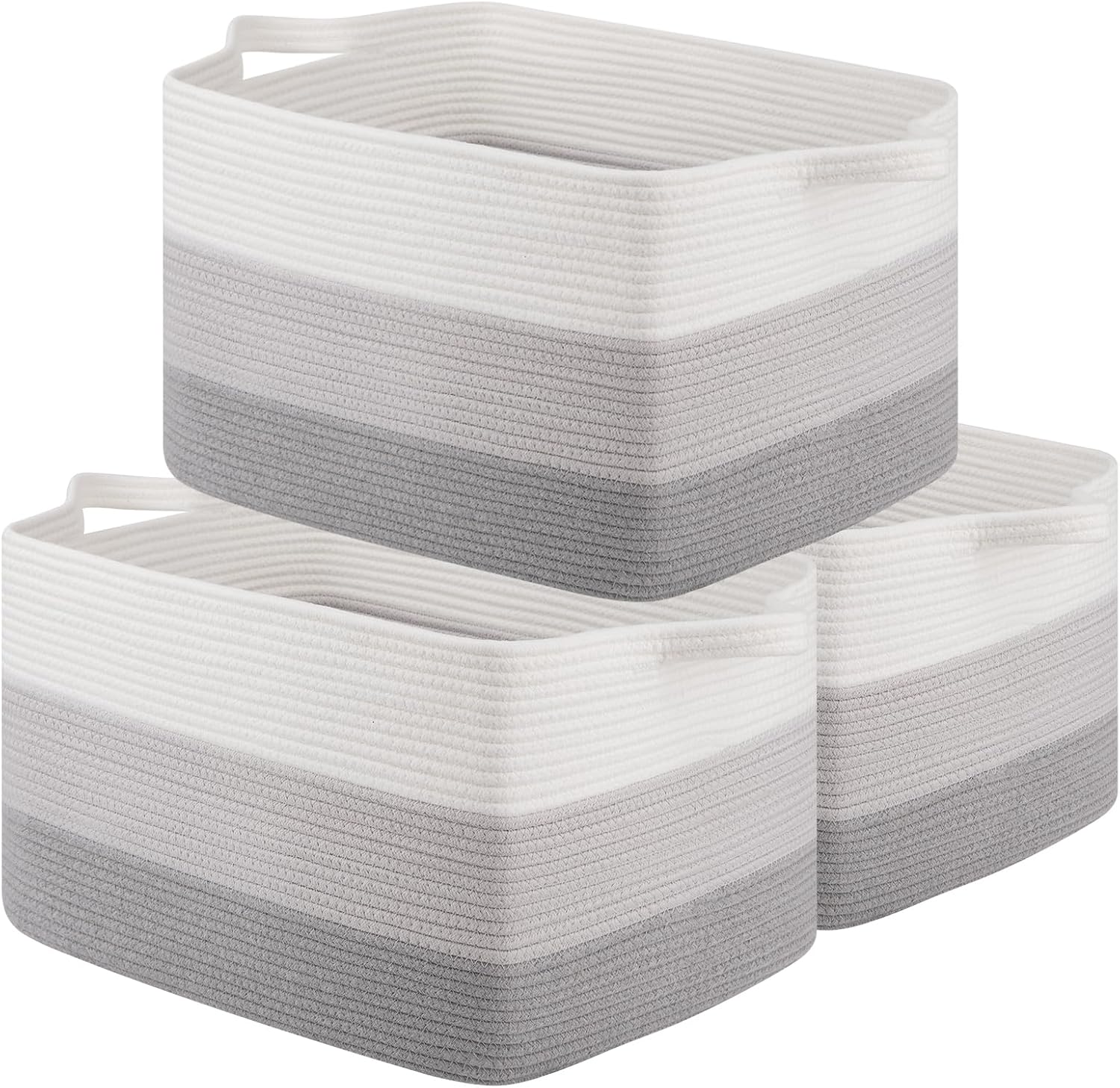 OIAHOMY Rectangle Woven Basket (Gray)