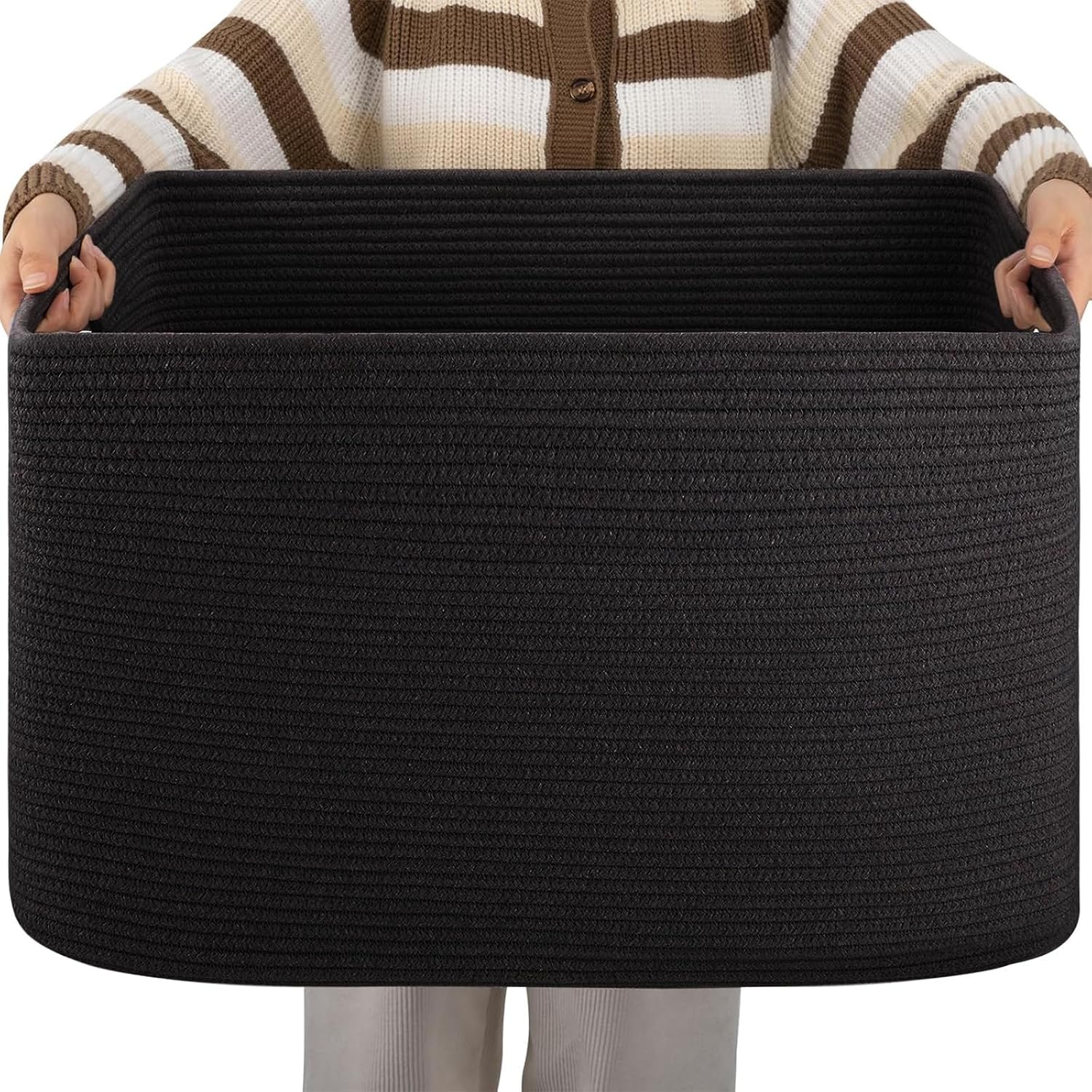 OIAHOMY XXLarge Rectangle Blanket Basket-96L