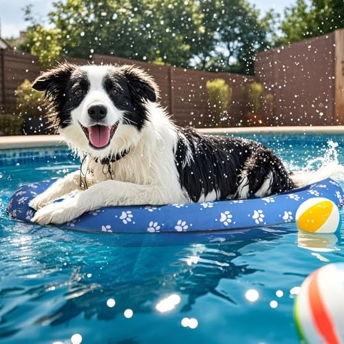 zaichare Inflatable Dog Float (Blue)