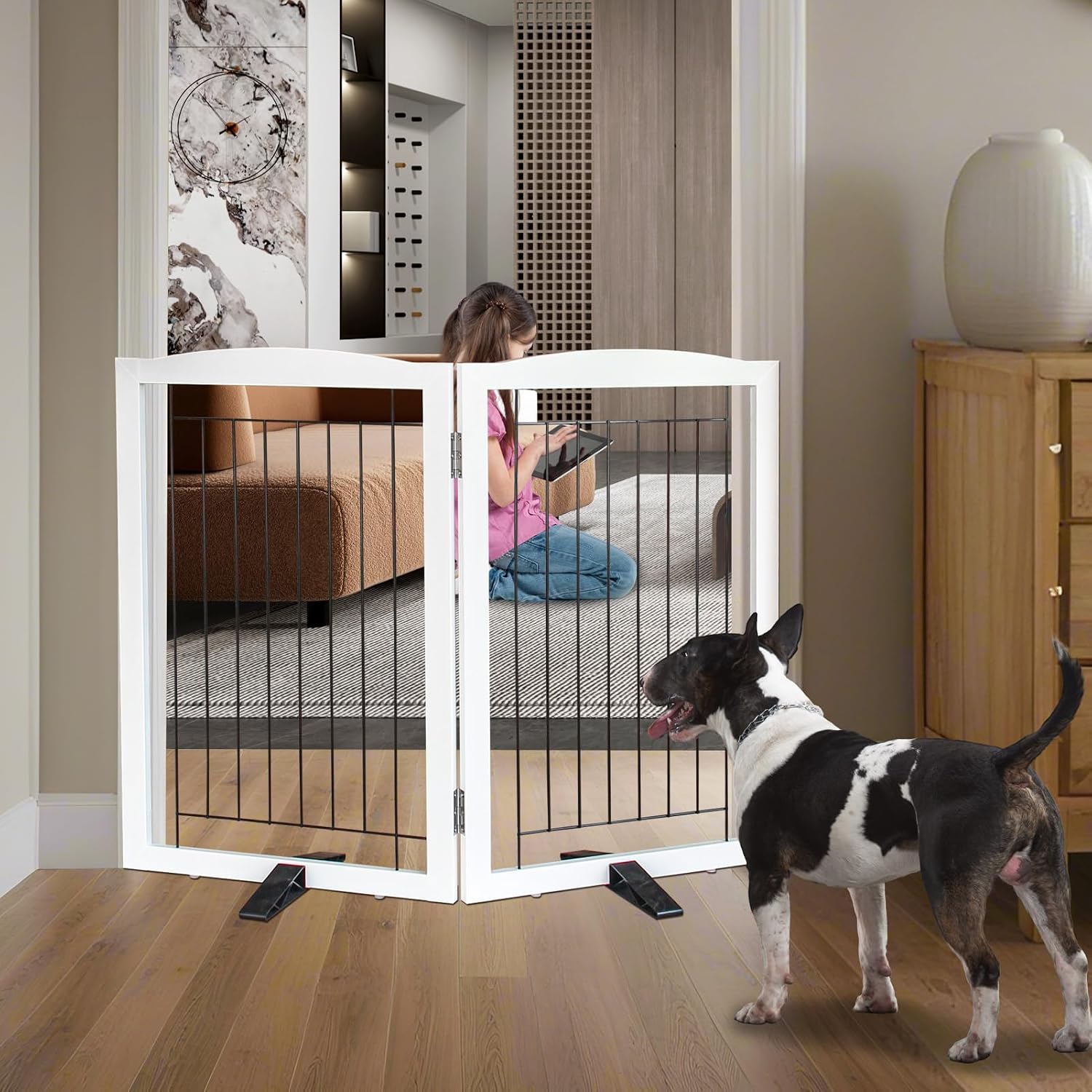 SFJC 2-Panel Freestanding Dog Gate