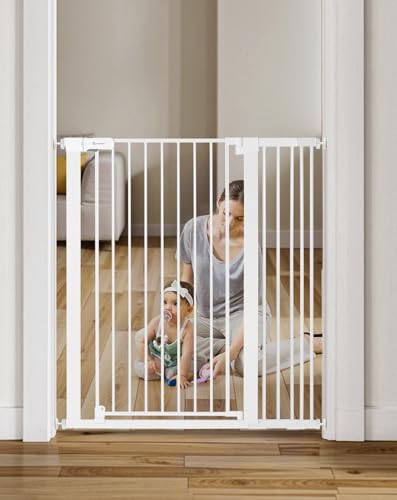COMOMY 42 in Extra Tall Baby Gate (White)