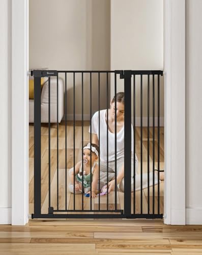 COMOMY 42 in Extra Tall Baby Gate (Black)