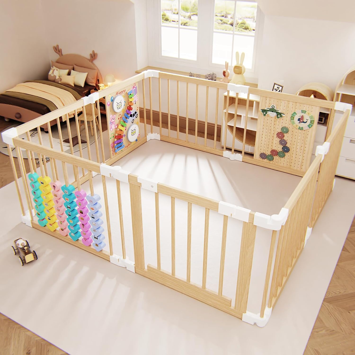 YZNVCG Wooden Play Yard (56x56)