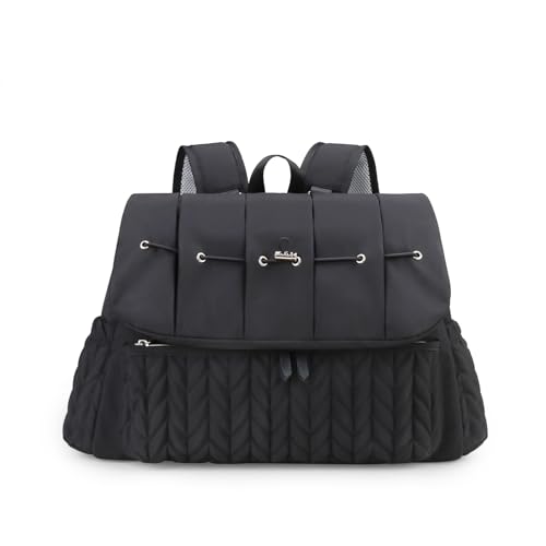 Lmbabter Diaper Bag Backpack Messenger (Black B)