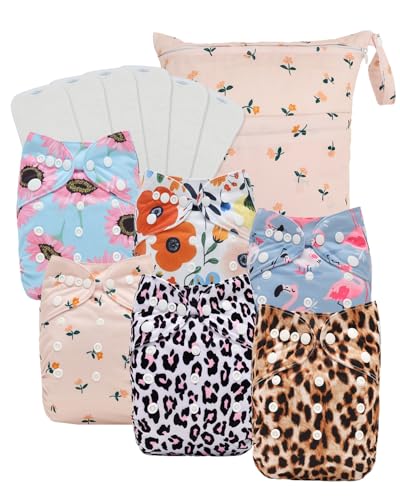 babygoal Baby Cloth Diaper 6 Pack (Alternate Print)
