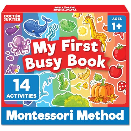 Doctor Jupiter My First Montessori Busy Book for Toddlers 1+ Year Olds | Preschool Learning Activities - Educational Travel Toys | Birthday Gift for Boys & Girls Ages 1,2,3