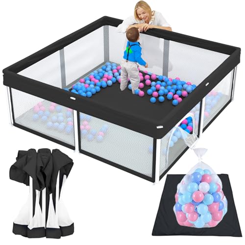 TOREVSIOR Foldable Playpen with Mat