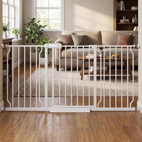 TSAYAWA Extra Wide Auto Closing Gate (White)