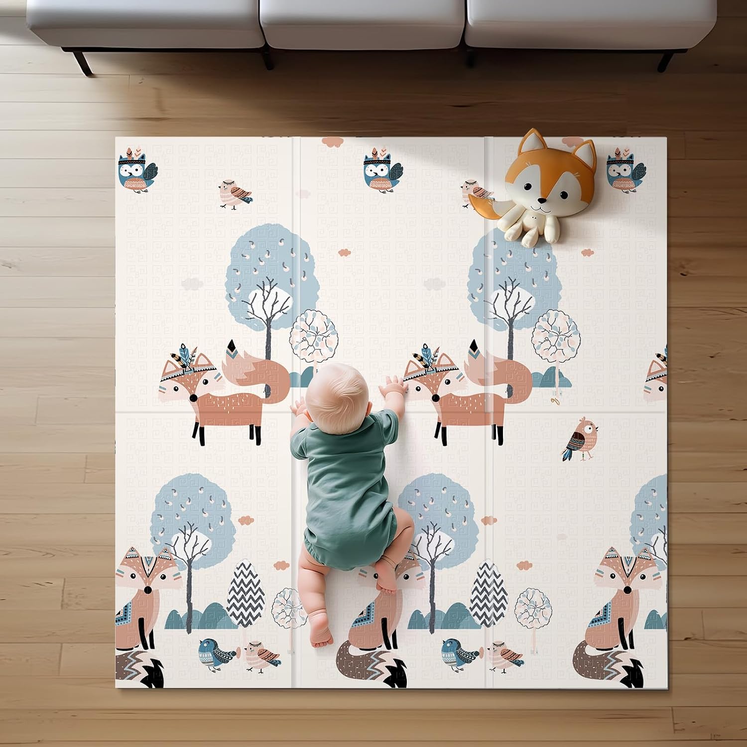 UANLAUO Foldable Play Mat 59×59