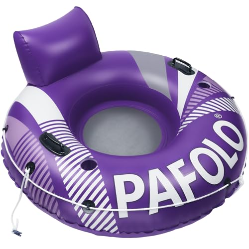 Pool Float Adult, Inflatable River Tube Float, River Tubes for Floating Heavy Duty with Mesh Bottom, Comfortable Backrest & 2 Cup Holders & Durable Grab Handles,450 lbs Weight Capacity