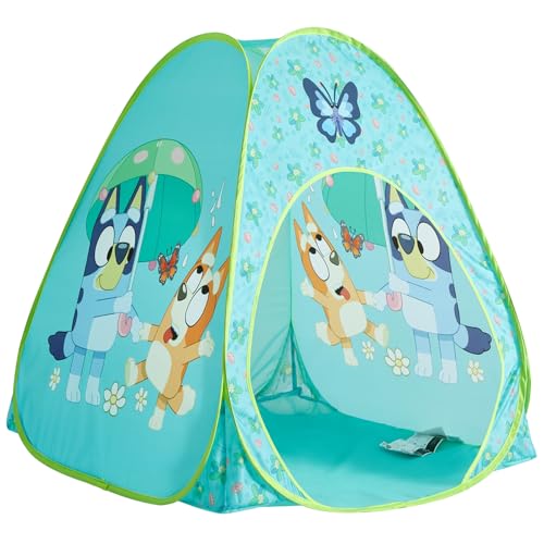 Bluey 3-Piece Adventure Slumber Set  Pop-Up Play Tent, Pillow & Flashlight, Fun Indoor Playhouse for Kids Ages 3+, Perfect for Sleepovers, Camping, or Bedroom Play
