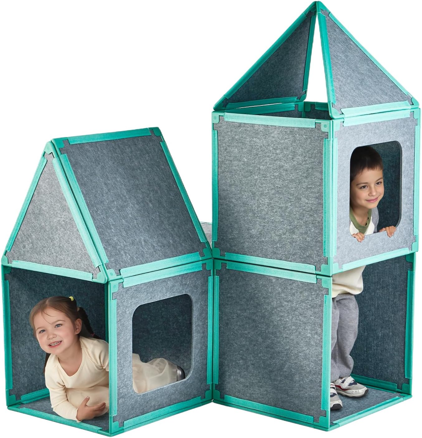 20-Piece Magnetic Fort Building Kit for Kids  Giant Modular Playhouse Panels, STEM Construction Toy for Creative Indoor Play, Ages 3+