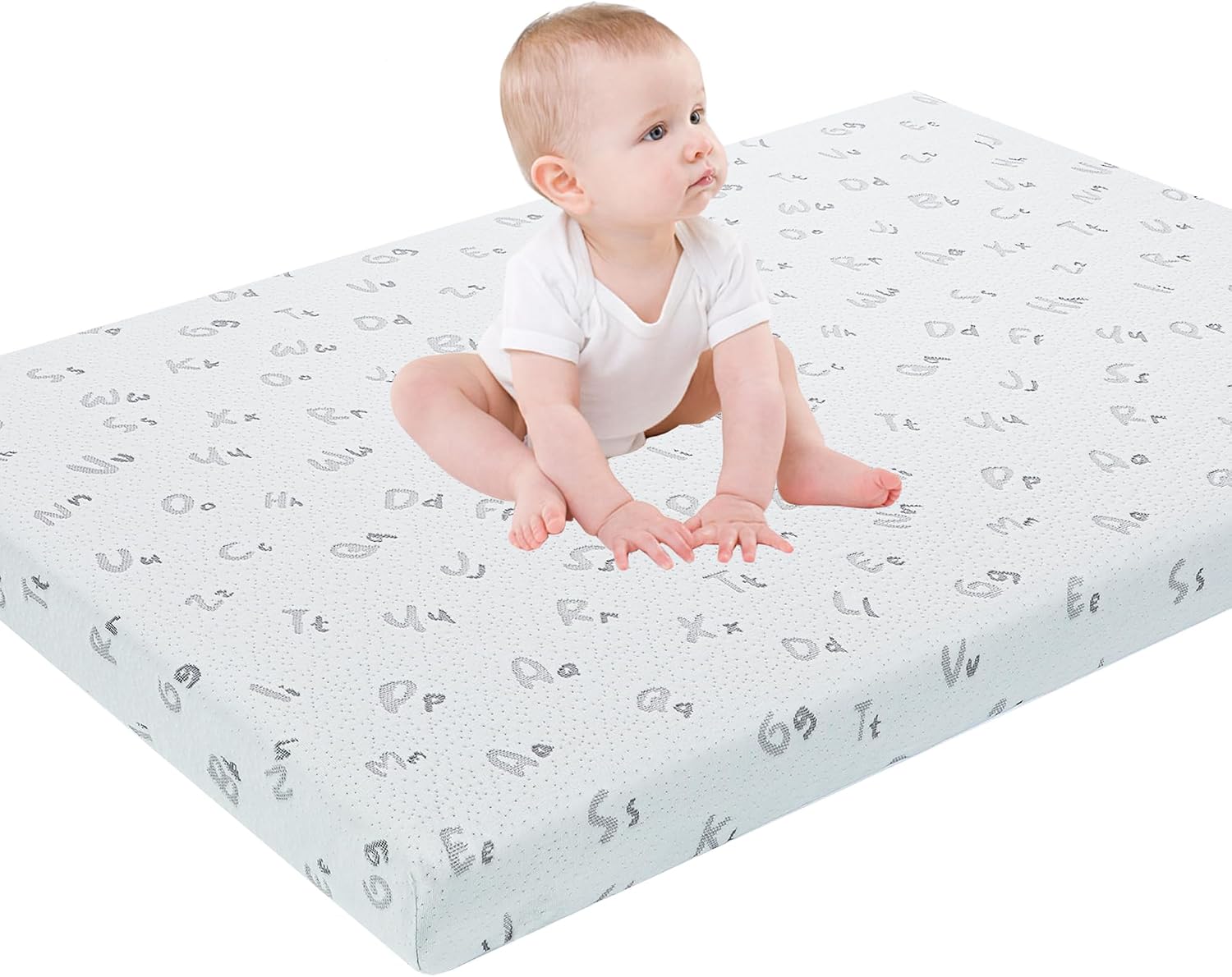 Pack and Play Mattress Pad, 38"x 26" Dual-Sided Memory Foam Pack N Play Mattress for Playpen Playard, Soft Mini Crib Mattresses for Baby Toddler with Machine Washable Cover