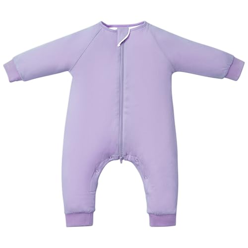 Baby Sleep Sacks with Feet, 1.0 TOG Long Sleeve Wearable Blanket for 06M Infants & 2T4T Toddlers, Soft and Cozy