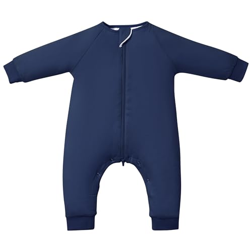 Baby Sleep Sacks with Feet, 1.0 TOG Long Sleeve Wearable Blanket for 06M Infants & 2T4T Toddlers, Soft and Cozy