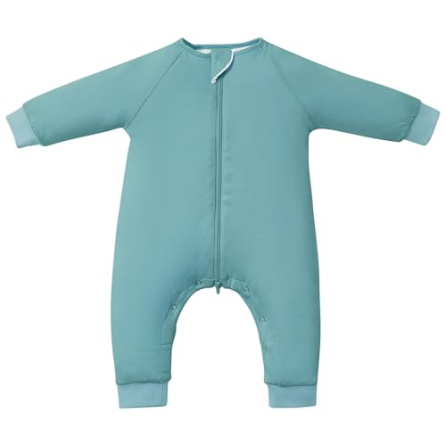 Baby Sleep Sacks with Feet, 1.0 TOG Long Sleeve Wearable Blanket for 06M Infants & 2T4T Toddlers, Soft and Cozy