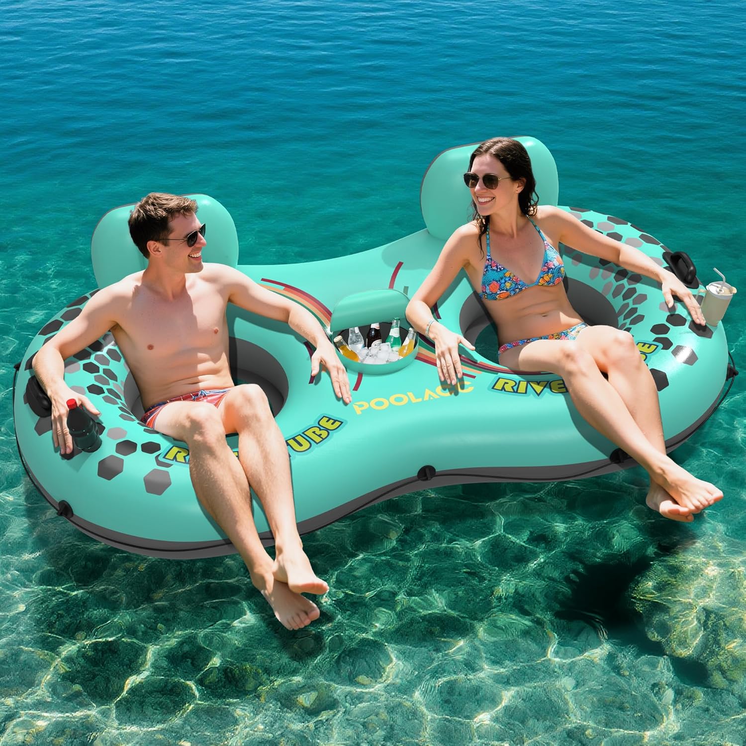 POOLACC 2-Person Heavy Duty River Tube