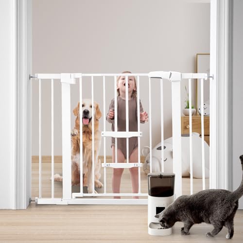 FURTIME Baby Gate with Cat Door
