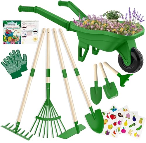 Qtioucp Kids Gardening Tools Outdoor Toys Set