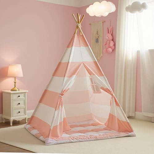 xiaowantong Teepee Tent (Stripe Pink)