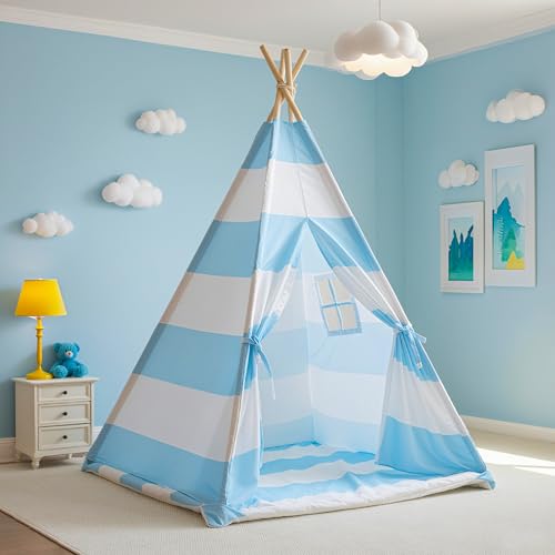 xiaowantong Teepee Tent (Stripe Blue)
