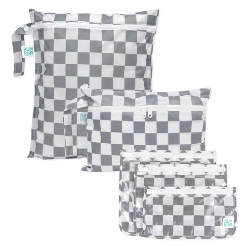 Bumkins Waterproof Wet Bag (Gray Check)