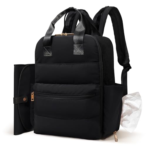MOMINSIDE Diaper Bag Backpack, Black