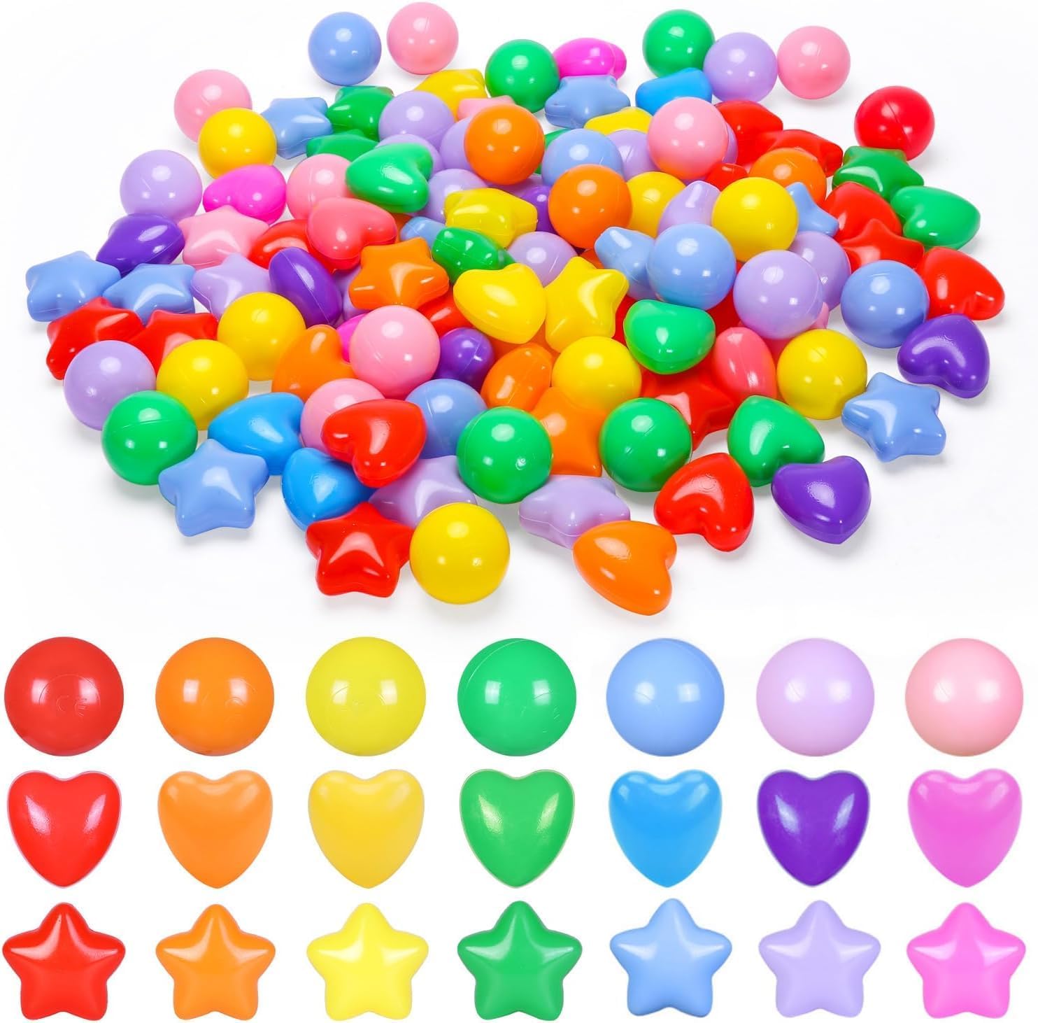 Ball Pit Balls Pack (Star & Round) - Heopeis