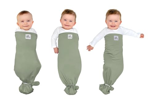 The Ollie Swaddle  Adjustable Baby Swaddle for Newborns | Pediatrician-Approved for Safe Sleep | Easy Closure | Arms-Out | Lightweight, Machine-Washable | Easy Diaper Access