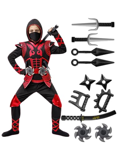 Spooktacular Creations Red Ninja Costume Set