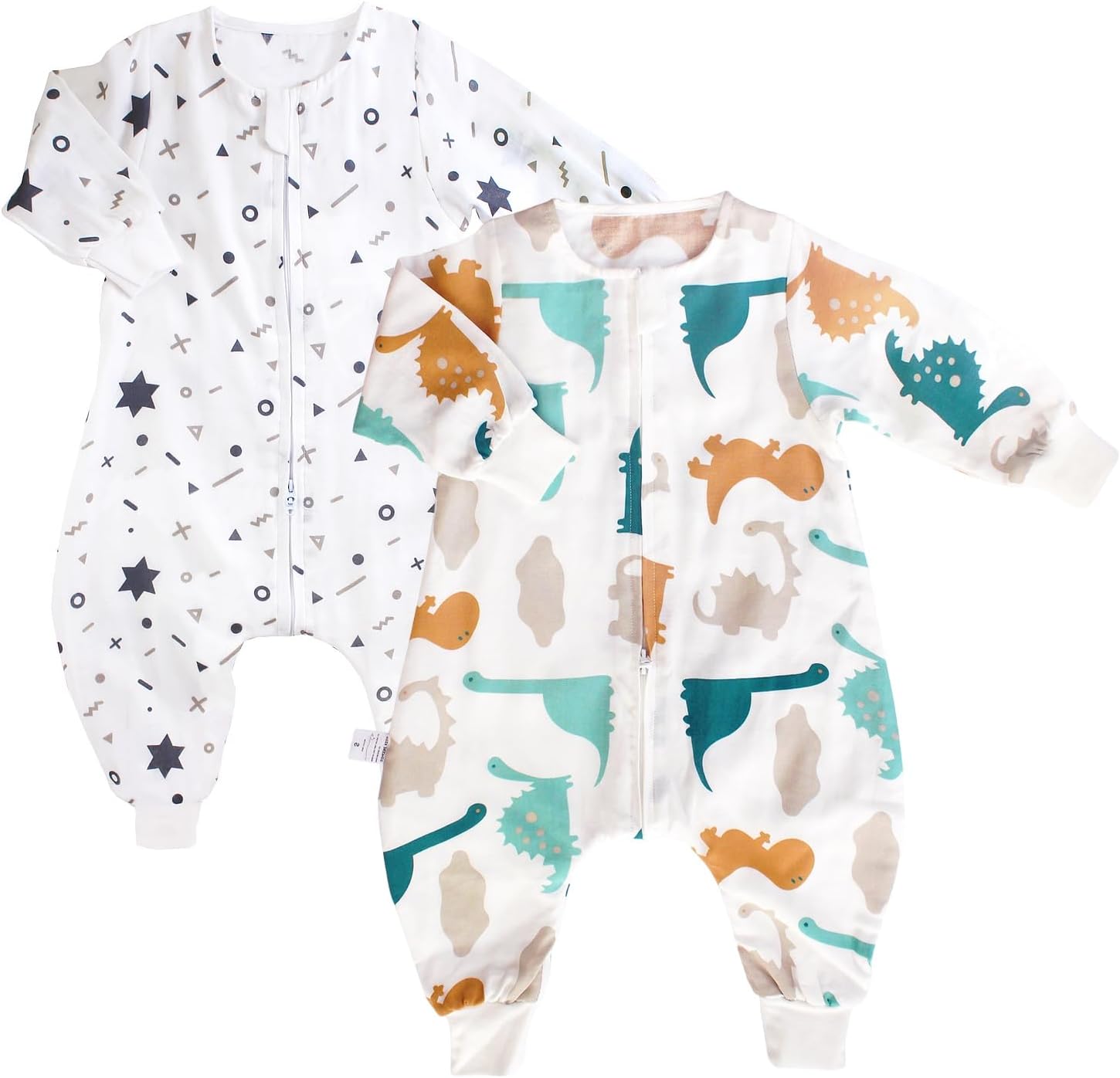 toddler Muslin Original 100% Cotton Sleeping Sack Sleep Bag with legs Baby Wearable Blankets Long Sleeves 1-4T