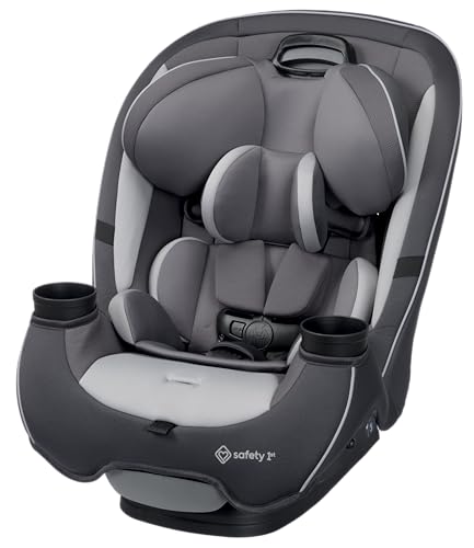 Safety 1st Grow and Go All-in-One Slim Convertible Car Seat, Rear Facing, 5-40 lbs, Forward Facing (30-65 lbs), High Back Booster Seat 40-100 pounds, Iron Frost