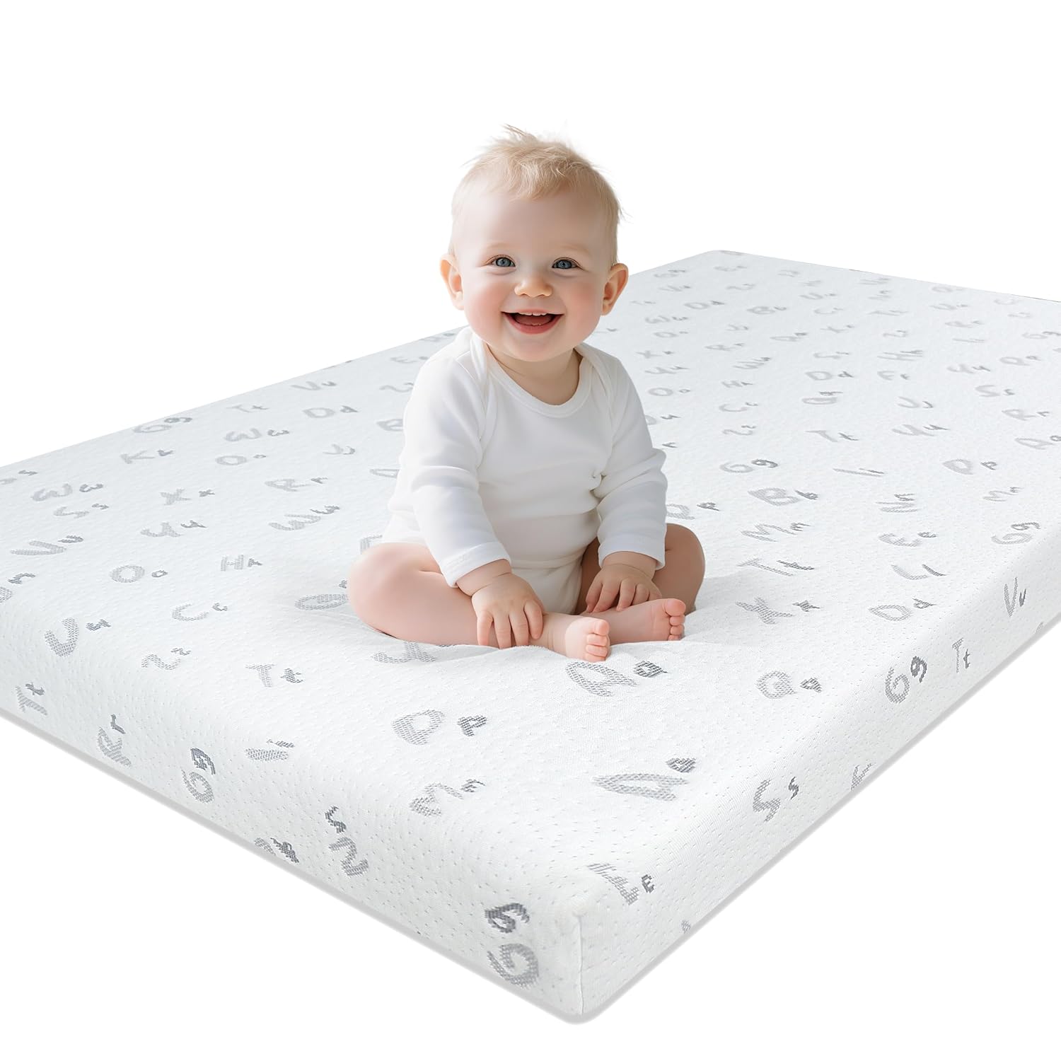Pack and Play Mattress Pad, 38"x26" Dual-Sided Pack N Play Mattresses for Baby Toddler, Soft Breathable Memory Foam Baby Crib Mattress for Pack N Play Playpen with Removale Washable Cover